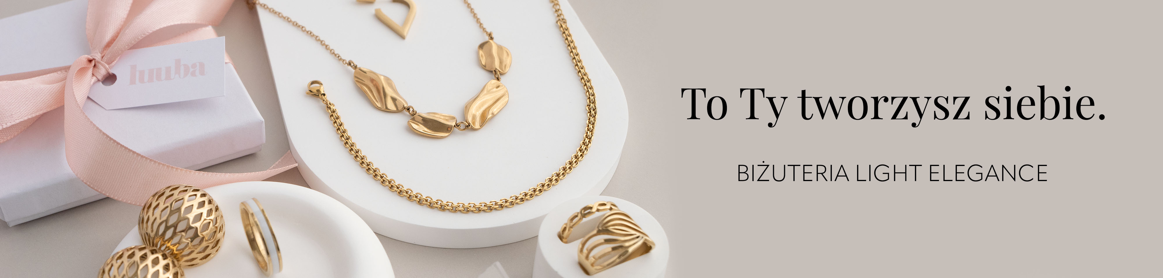 elegancka biżuteria pozłacana na prezent