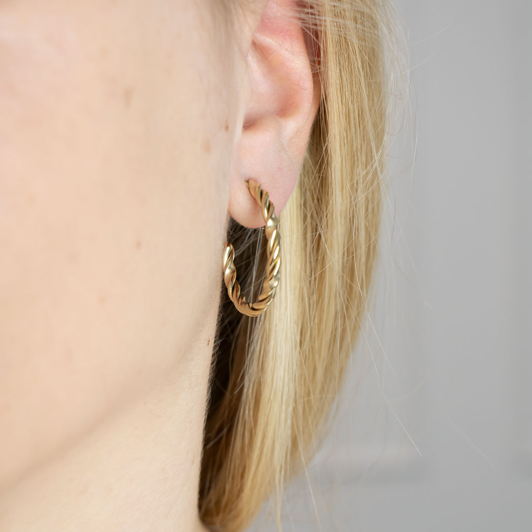 Kolczyki koła skręcone stal chirurgiczna