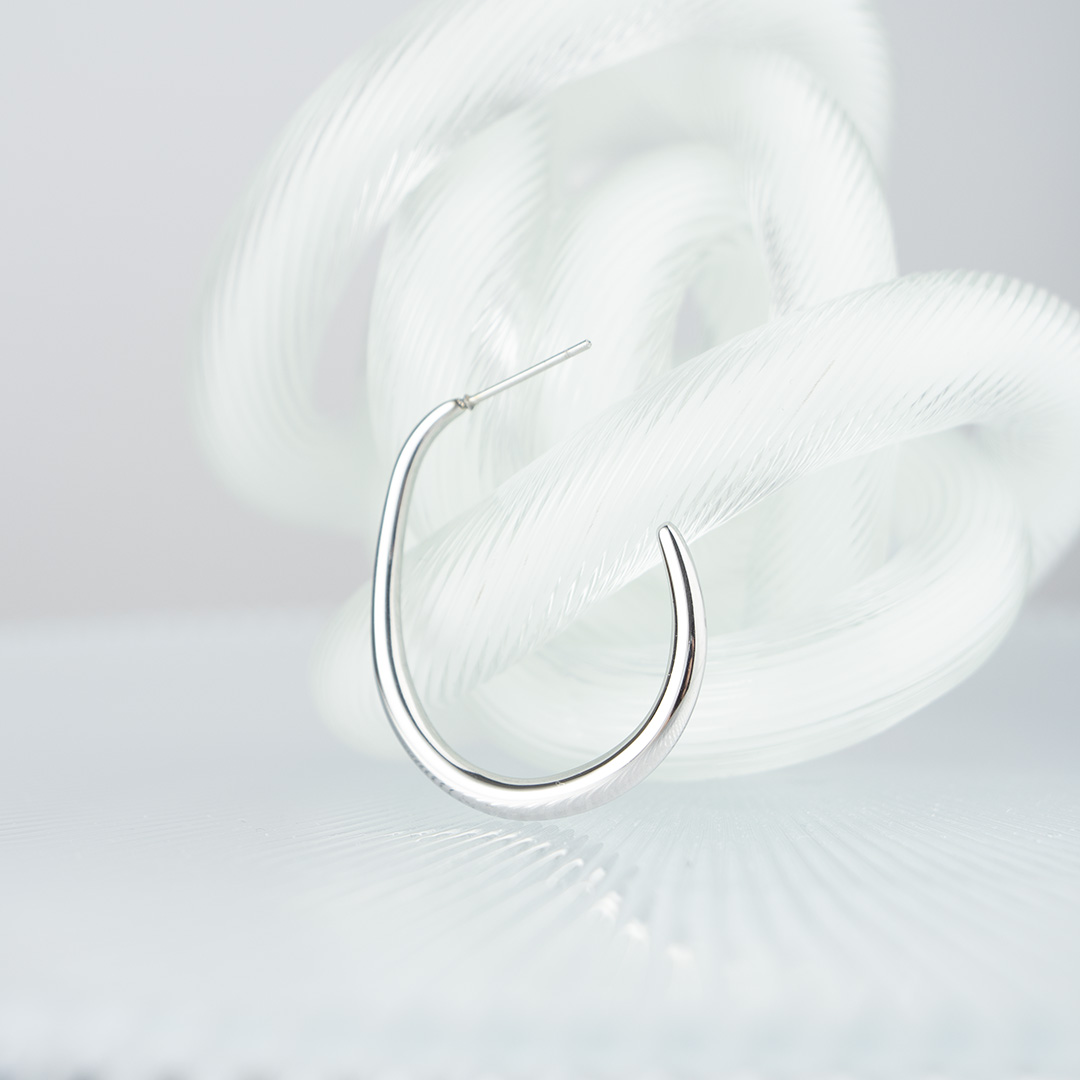 Owalne kolczyki wiszące