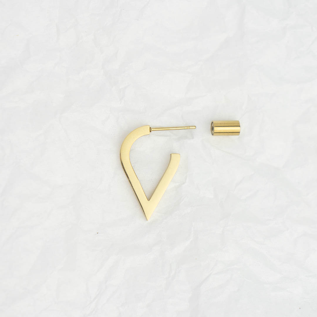 Kolczyki łezki pozłacana stal szlachetna