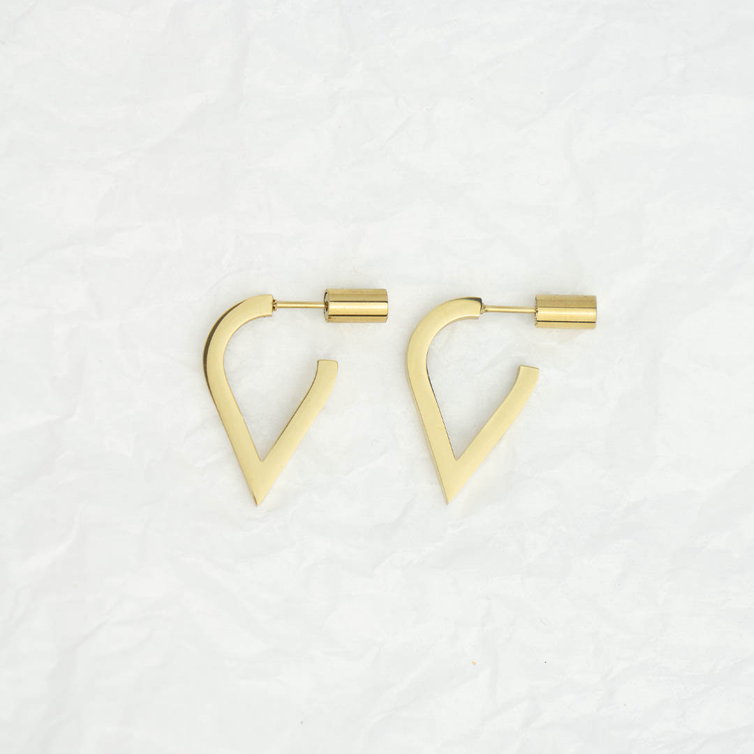 Kolczyki łezki pozłacana stal szlachetna