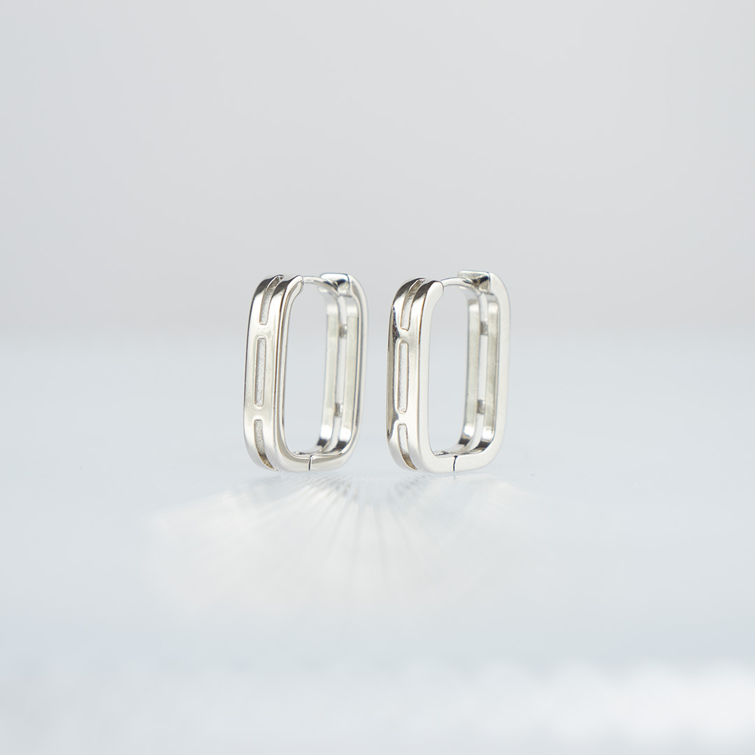 Kolczyki prostokątne