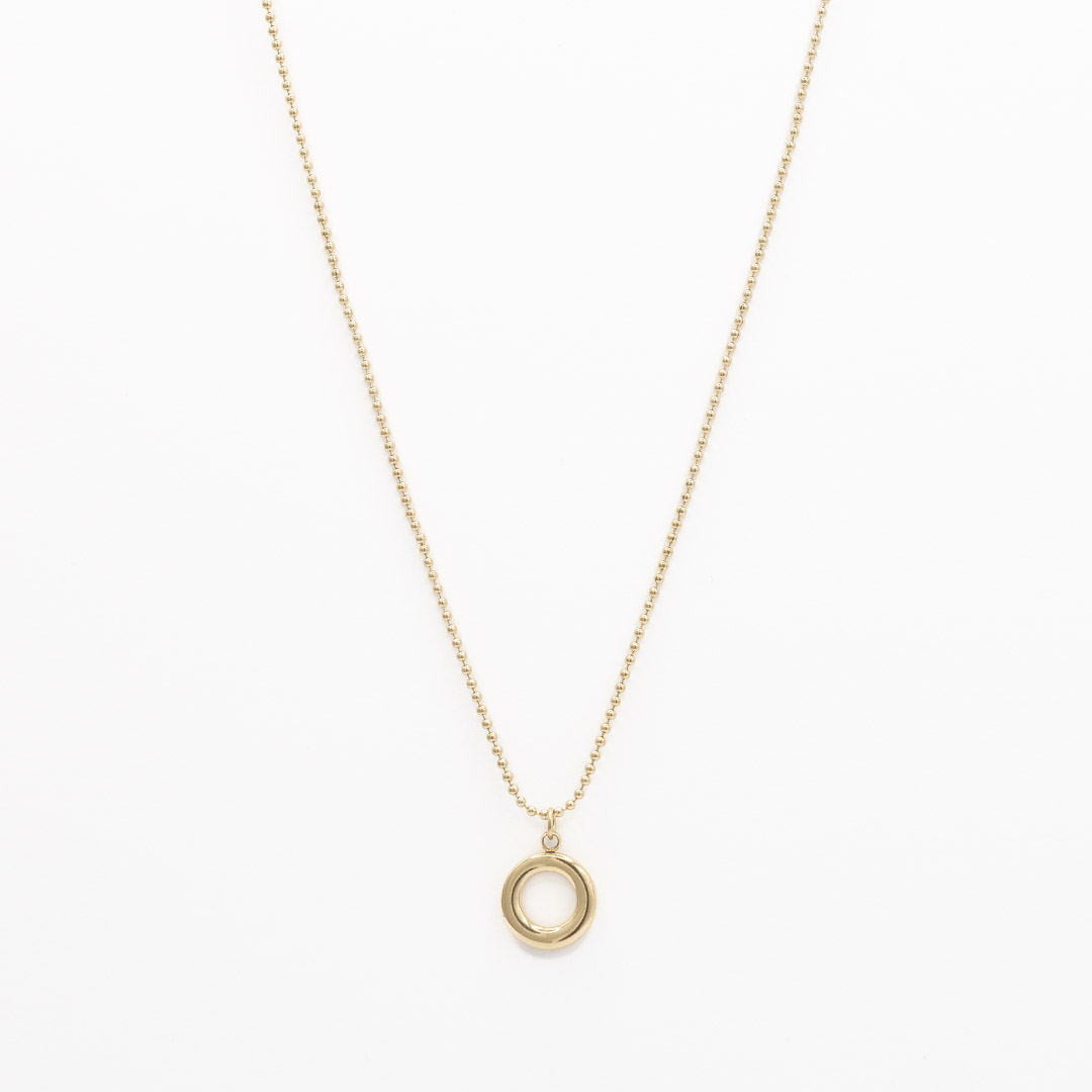 Naszyjnik z okrągłą zawieszką stal chirurgiczna