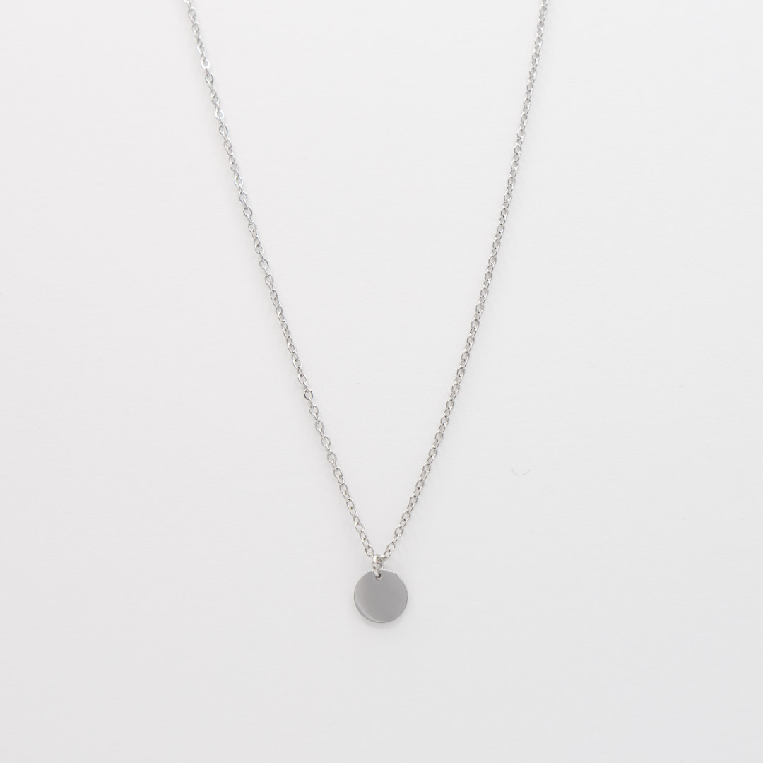 Naszyjnik celebrytka z okrągłą zawieszką stal chirurgiczna