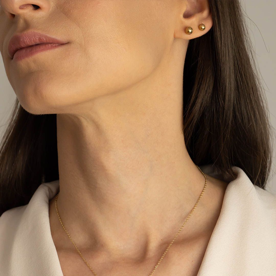 Kolczyki kulki 6 mm stal chirurgiczna