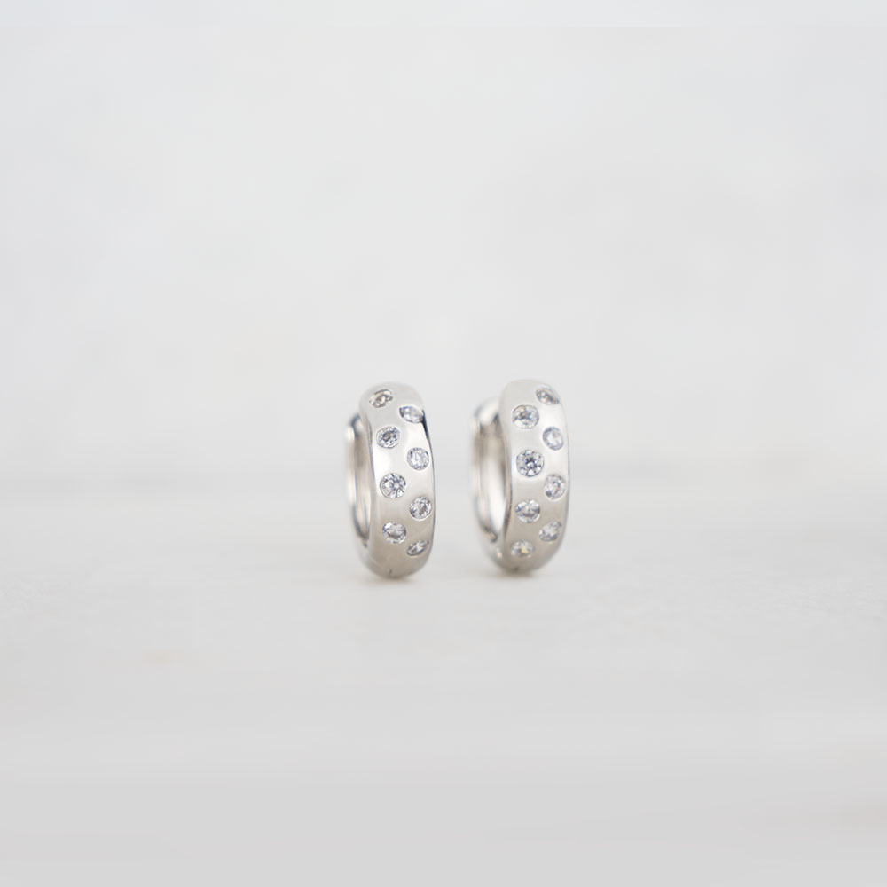 Kolczyki koła z cyrkoniami hoops