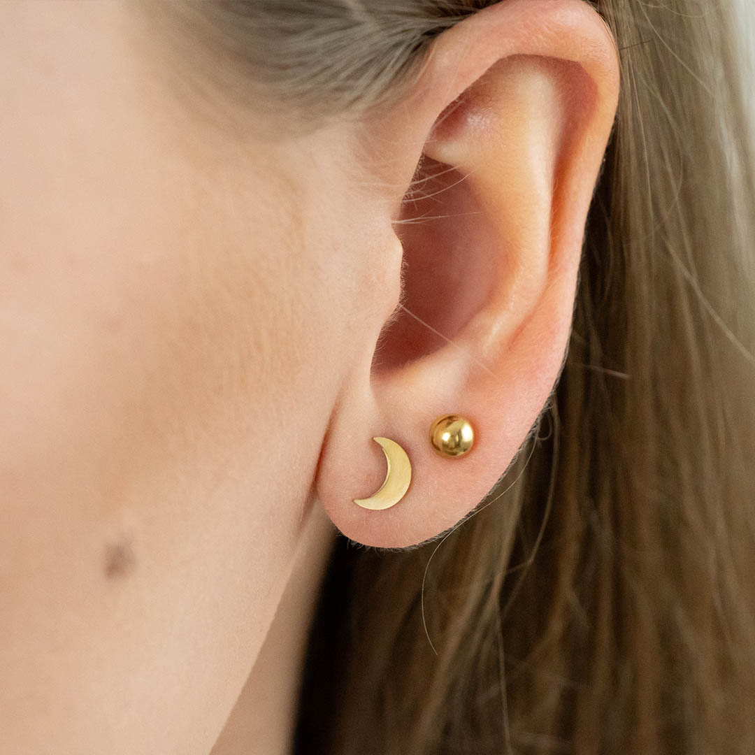 Kolczyki księżyce stal chirurgiczna