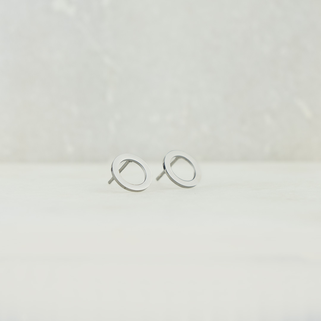 Kolczyki koła na sztyft stal chirurgiczna