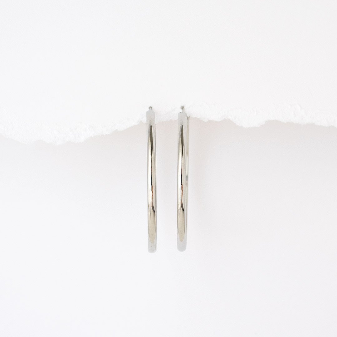 Duże kolczyki koła 5 cm stal chirurgiczna