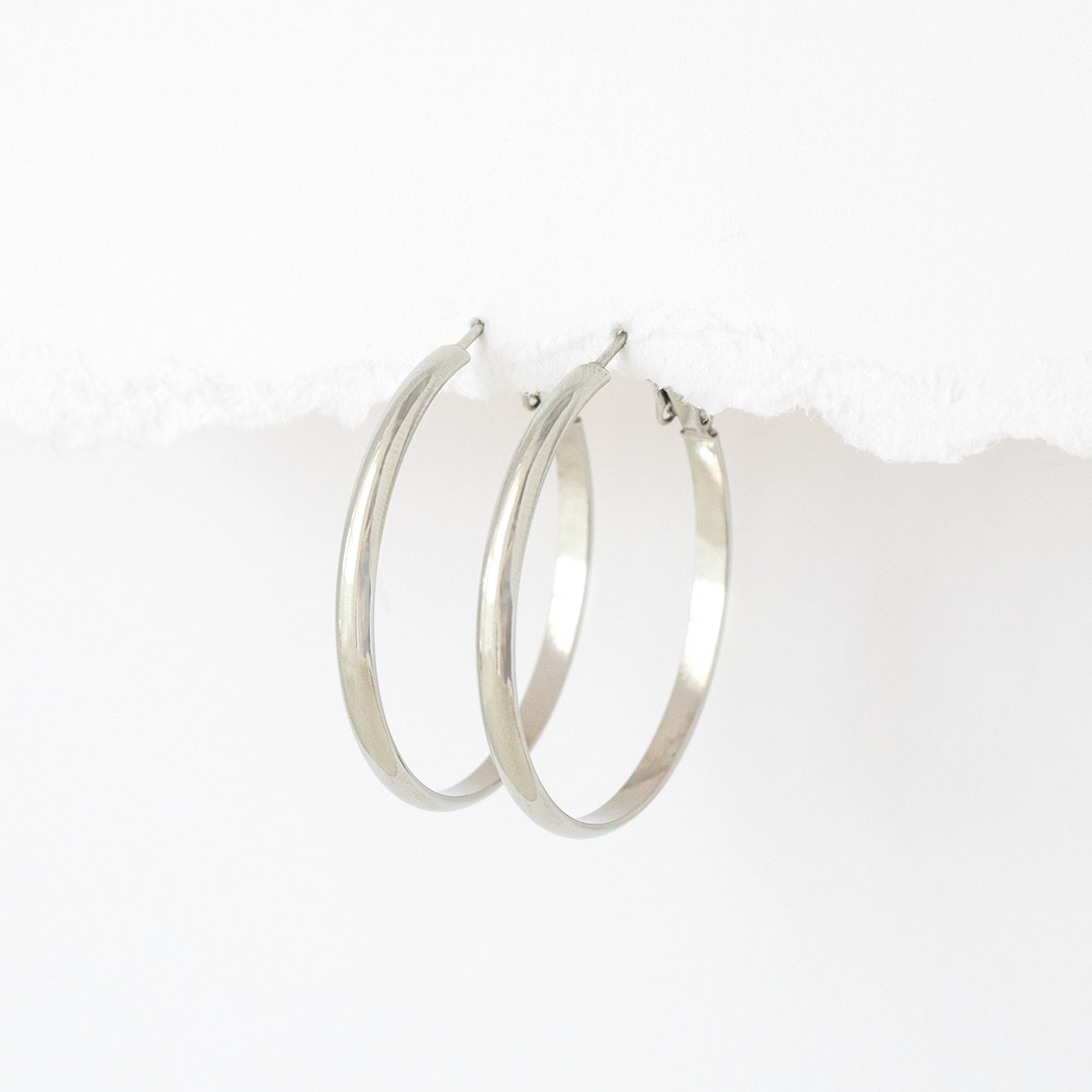 Kolczyki wiszące koła stal chirurgiczna