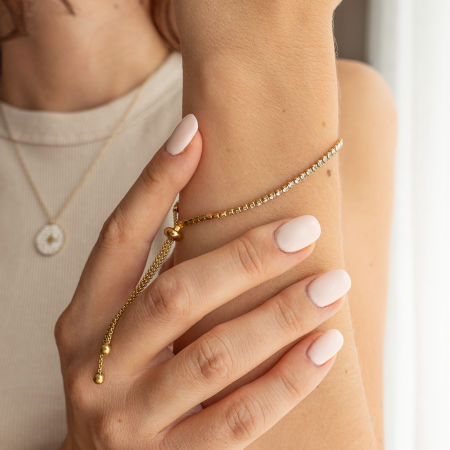 Bransoletka bez zapięcia z cyrkoniami