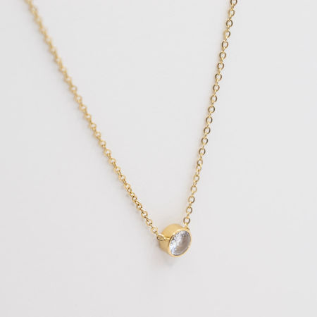 Naszyjnik z zawieszką z cyrkonią