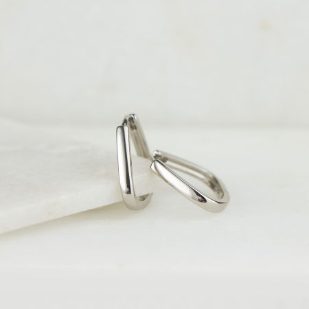 Cienkie owalne kolczyki