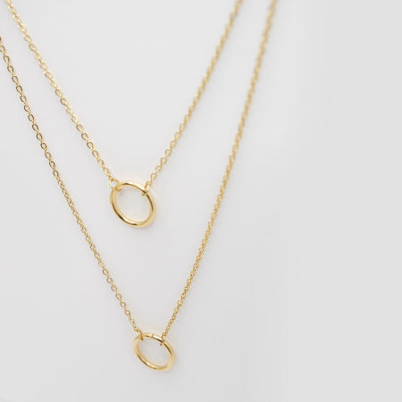 Naszyjnik z podwójną zawieszką koło