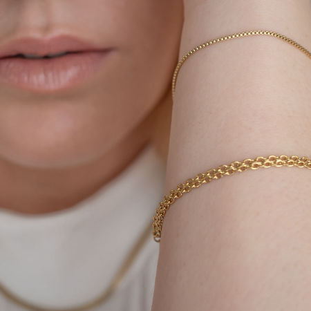 Bransoletka o podwójnym splocie ankier