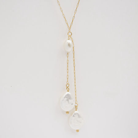 Naszyjnik z krawatką i perłowymi koralikami