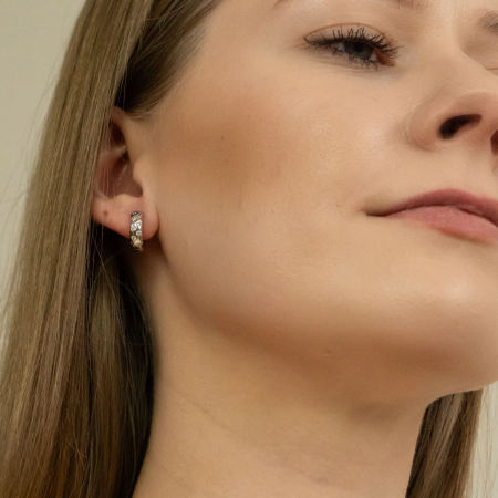 Kolczyki koła z cyrkoniami hoops