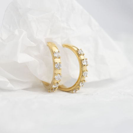 Kolczyki koła z cyrkoniami