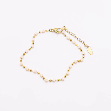 Bransoletka z beżowymi koralikami