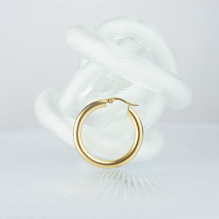 Grube kolczyki koła wiszące