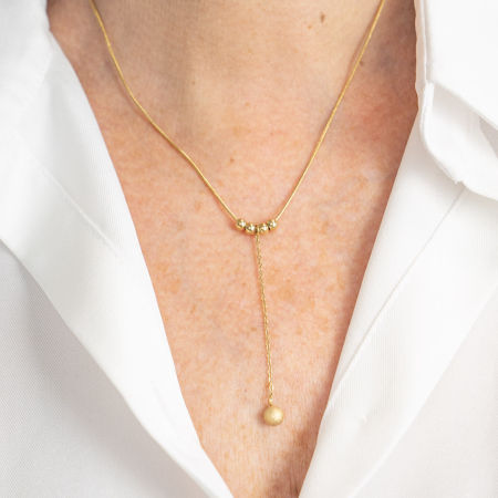 Naszyjnik krawatka z kulkami