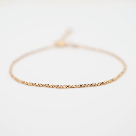 Cienka bransoletka splot kostka