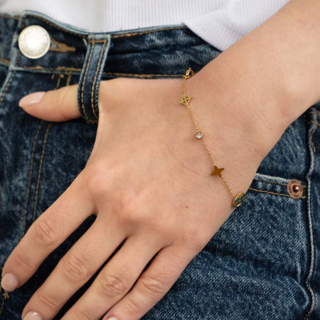 Bransoletka celebrytka z zawieszkami