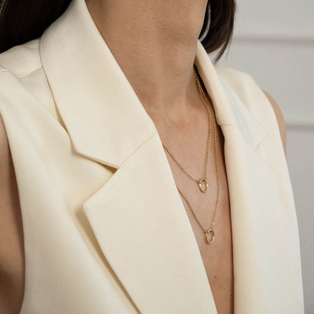 Naszyjnik z podwójną zawieszką koło