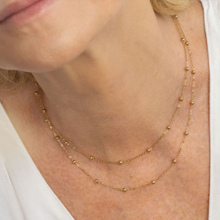 Naszyjnik podwójny z kulkami