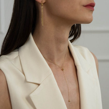 Naszyjnik z krawatką i kulką