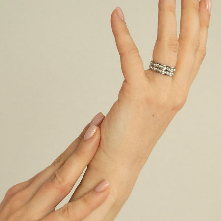 Gruby pierścionek z cyrkoniami