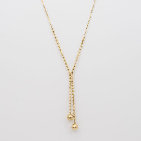 Naszyjnik z kulkami i podwójnym splotem