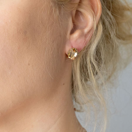 Kolczyki z błyszczącą piaskową cyrkonią