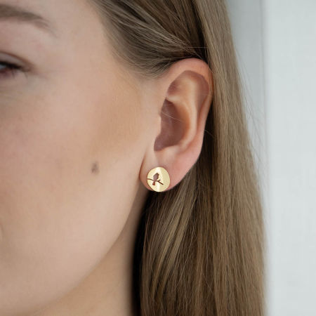 Kolczyki z motywem ptaka