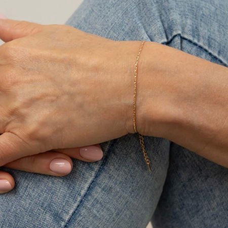 Cienka bransoletka splot kostka