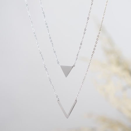 Delikatny podwójny naszyjnik celebrytka