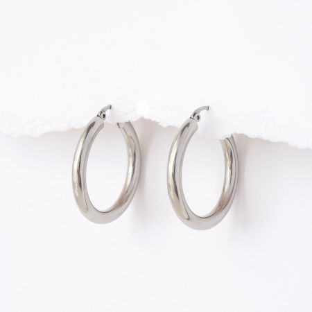 Grubsze kolczyki koła wiszące