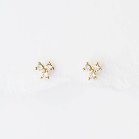 Drobne kolczyki z cyrkoniami 5 mm