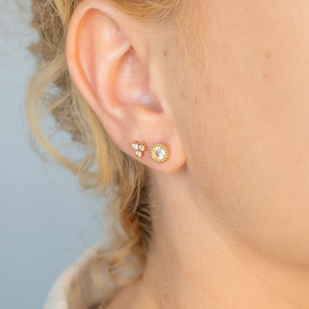 Drobne kolczyki z cyrkoniami 5 mm