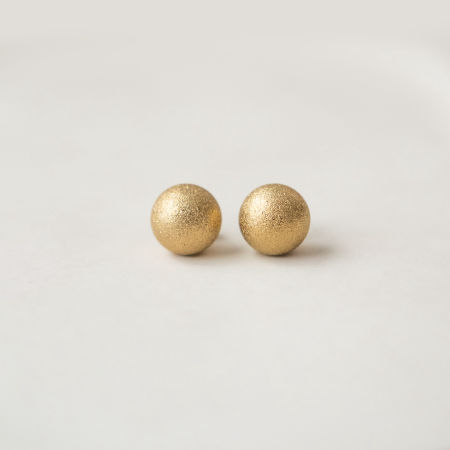 Matowe kolczyki kulki 8 mm