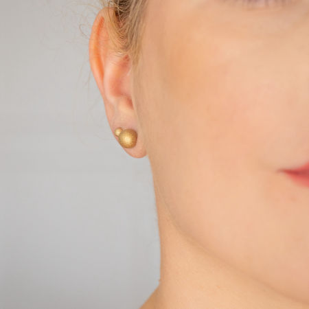 Matowe kolczyki kulki 8 mm