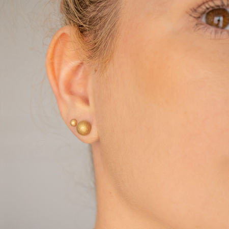 Drobne matowe kolczyki kulki 4 mm