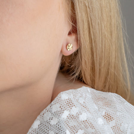 Fakturowane kolczyki