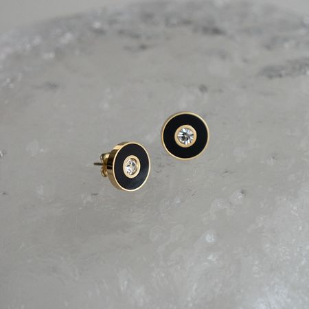 Kolczyki pozłacane Kleo z cyrkonią 