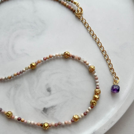 Naszyjnik z kamieni naturalnych Jaspis Gobi