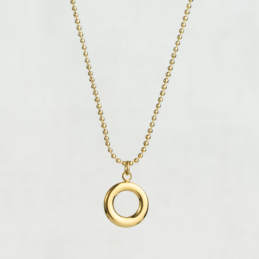 Naszyjnik z okrągłą zawieszką stal chirurgiczna