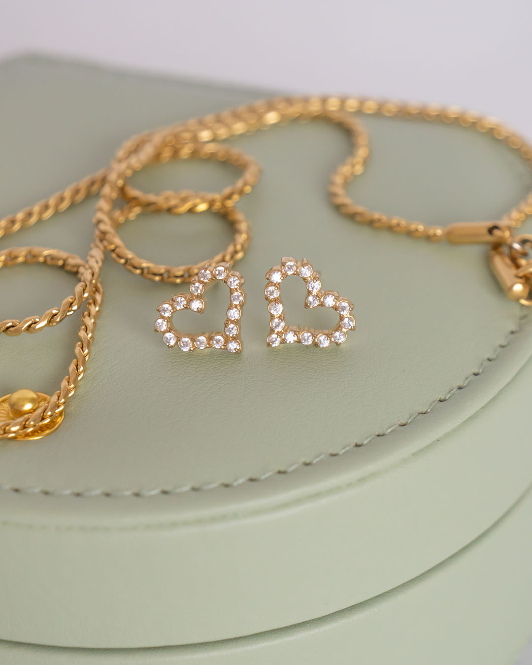 kolczyki serduszka pozłacane