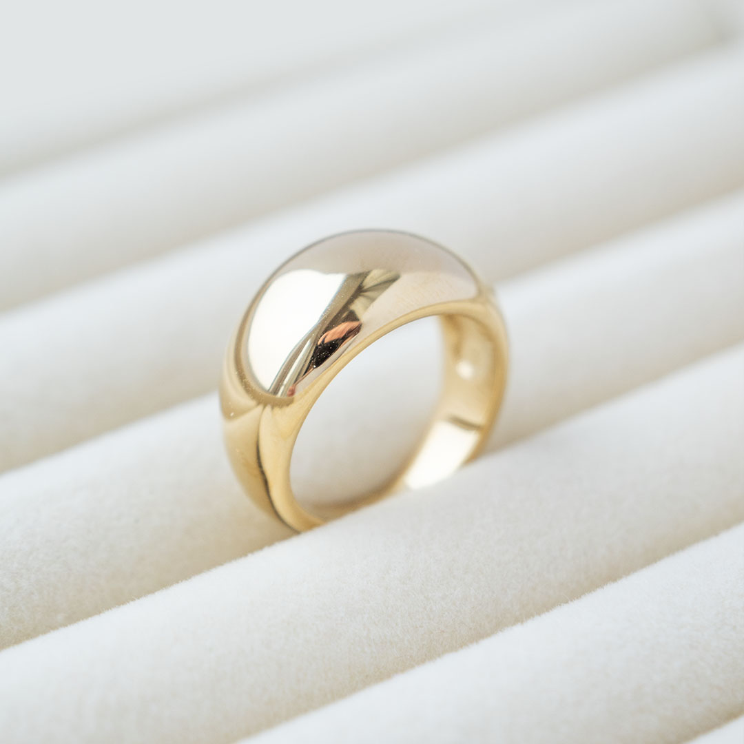 Pierścionek dmuchany ze stali szlachetnej